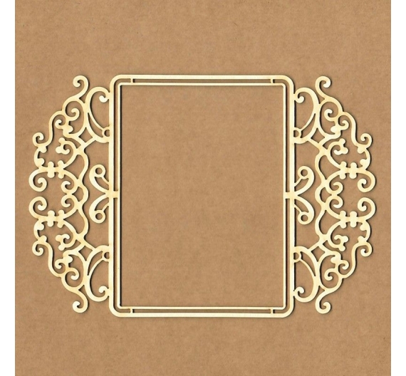 Chipboard "Marco rectangular filigrana"
