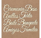 Set de Chipboard - Mensajes de Boda