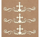 Chipboard "Borde con cruz"