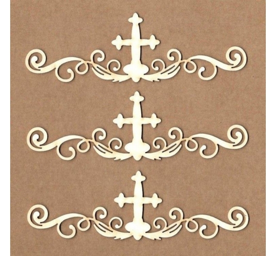 Chipboard "Borde con cruz"