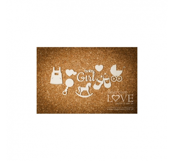 Chipboard "Set for a girl".