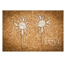 Chipboard "Two flowers"