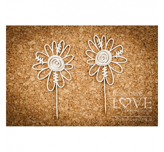 Chipboard "Two flowers"