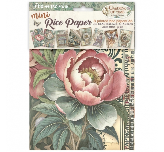 Gardens of Time kit Papel de arroz A6 Mini