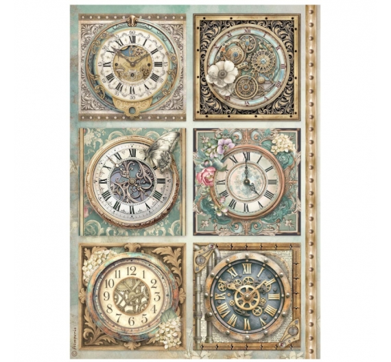 Gardens of Time Papel de arroz 21 x 29,7cm - Seis Relojes