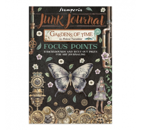Gardens of Time. Junk Journal A5 Focus Points
