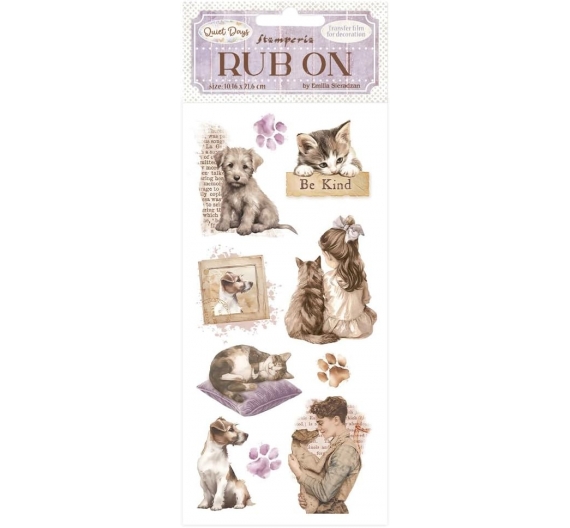 Quiet Days Rub-on - Perros y Gatos
