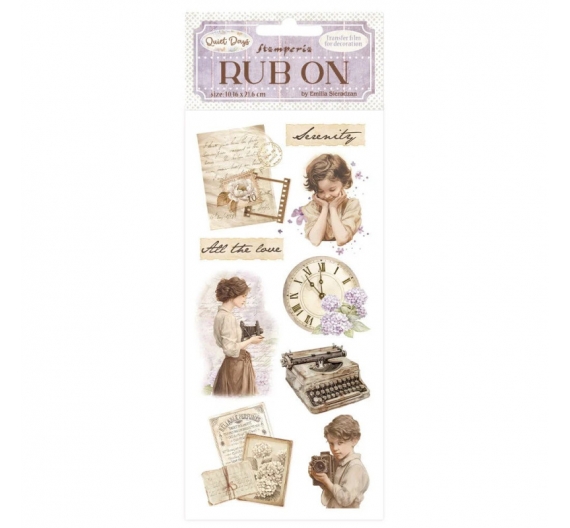 Quiet Days Rub-on - Vintage Treasures