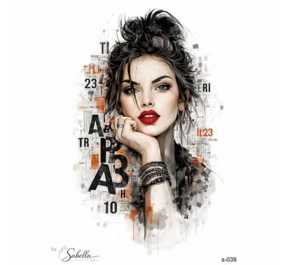Transfer Textil 25 x 30cm. - Mujer Abecedario