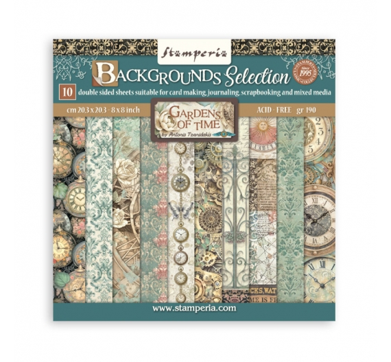 Gardens of Time Backgrounds 20,3 x 20,3cm