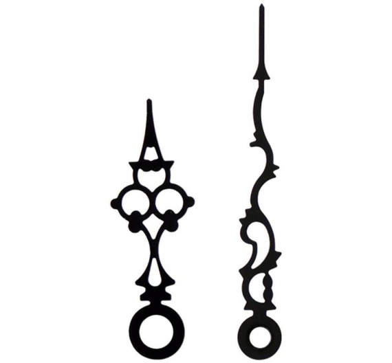 Kit de manillas negra 42/60 mm sin segundero para maquinaria de reloj