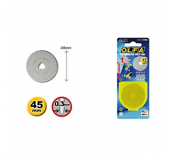 Olfa Cuchillas Cutter 45mm Lisa.