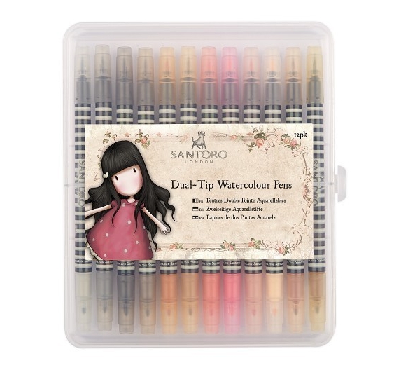 Watercolour Dual -tip Rotularores acuarelables 12piezas
