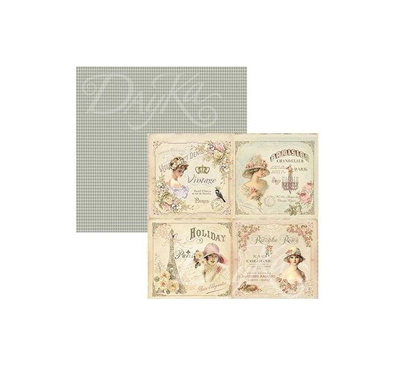 Papel de scrap de doble cara 30 x 30 cm Vintage