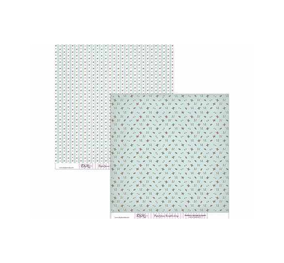 Papel de scrap de doble cara 30 x 30 cm Florecillas