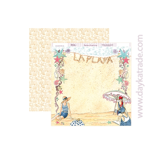 Papel de doble cara de 30 x 30 cm , colección de Dayka "Viajes"