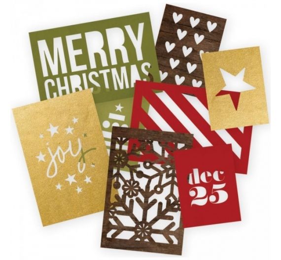Tarjetas 8 unid Simple Stories, colección Cozy Christmas