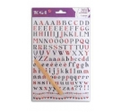 Rub-on Alfabeto Colores Rojo, Gris y Negro
