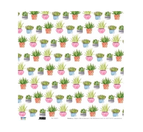 Papel de scrap marca Artemio , Cactus