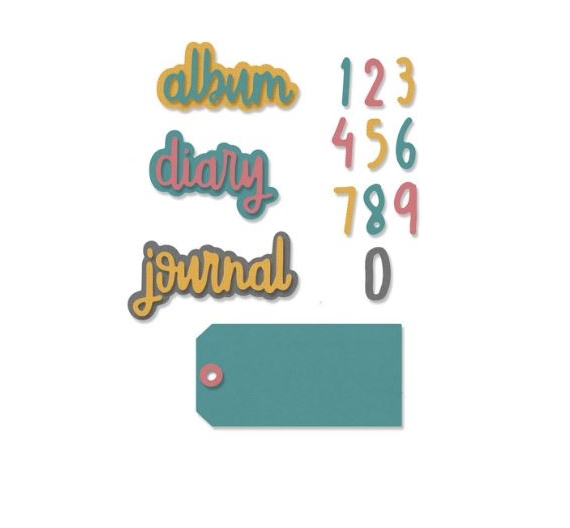 Set 9 troqueles Thinlits Frases para diario - Sizzix by Carrotcake