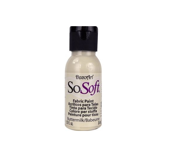 DecoArt  Sosoft pintura acrilica para tela, 29.6ml Buttermilk