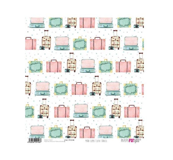 Papel de arroz 30,5 x 30,5cm. Travel