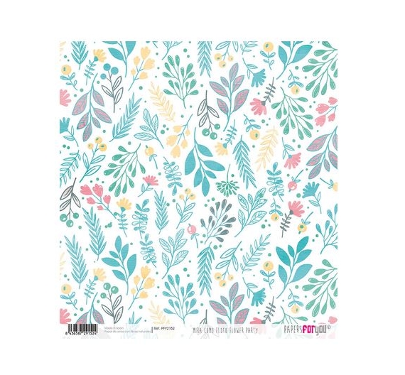 Papel de arroz 30,5 x 30,5cm. Flower Party