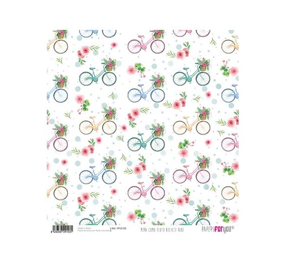 Papel de Arroz 30,5 x 30,5cm. Bicycle Ride