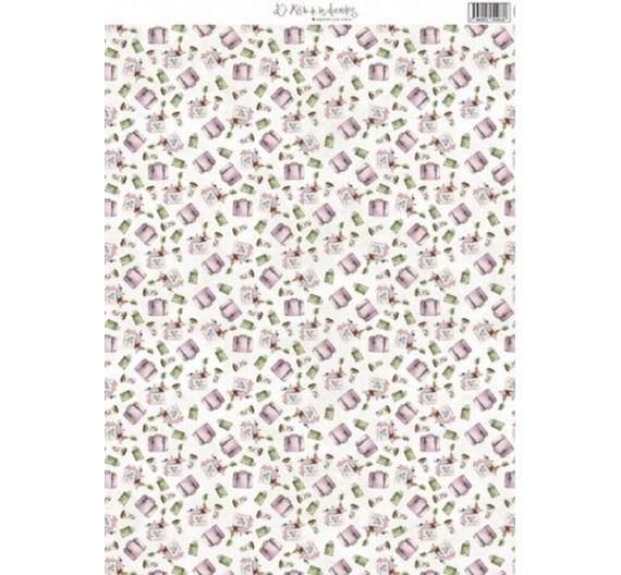 Papel de arroz A3. El Altillo de los duendes. Mimí la Musa maletas
