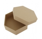 Caja papel maché Hexagonal 23cm