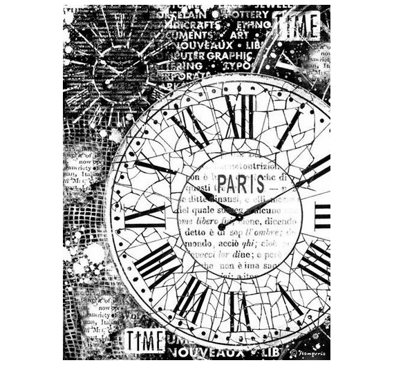 Papel de arroz 21 x 29,7cm Reloj