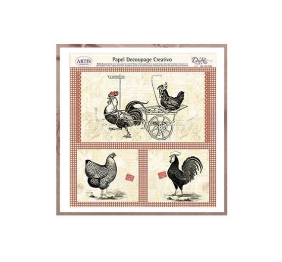 Papel decoupage Granja 32 x 31cm. Dayka