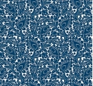 Papel especial para cartonaje y decoupage 50 x 70cm Flores azul marino