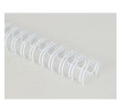 Pack 2 Wire-o 25,4mm. Blanco. Paso 2:1 (23 anillas)